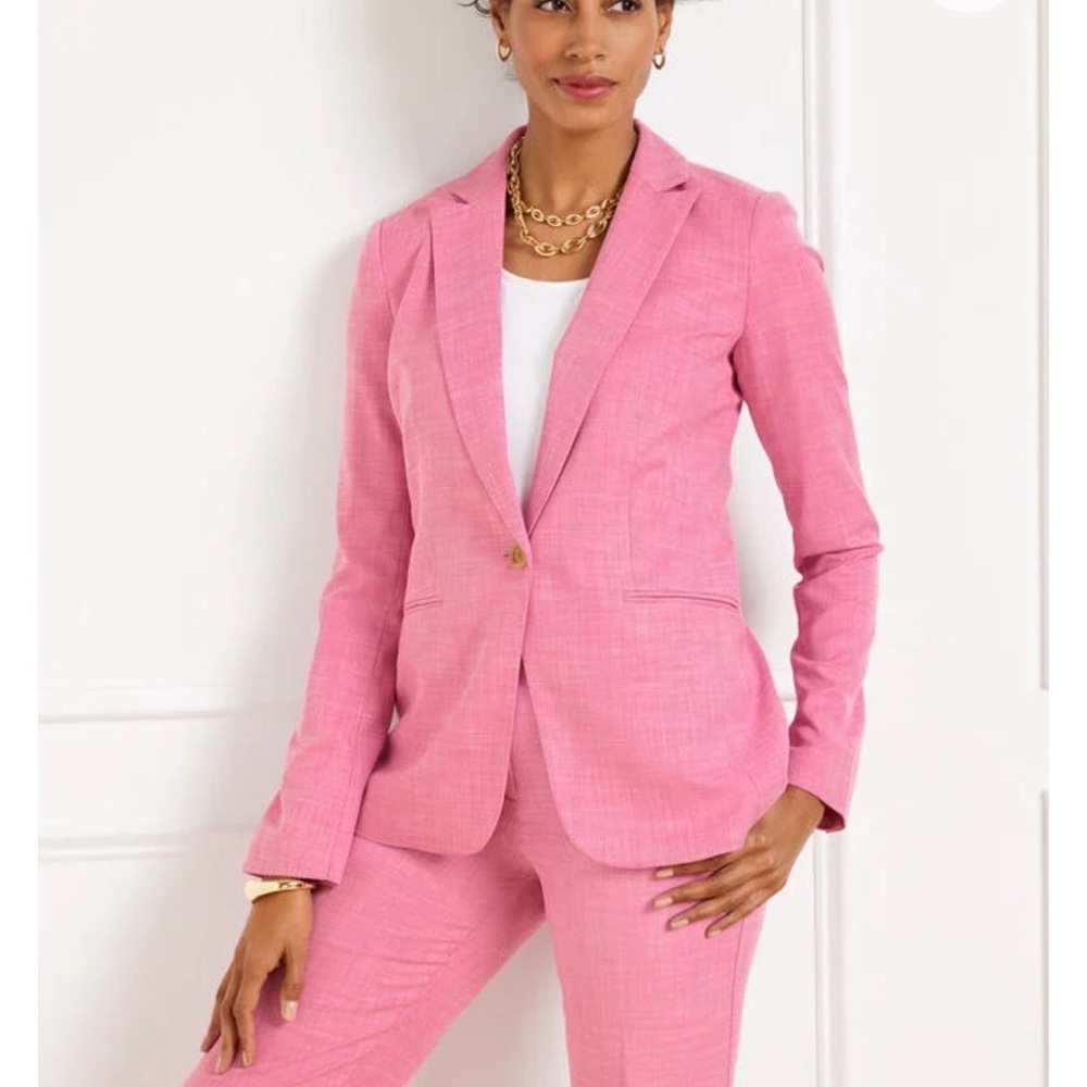 Talbots Pink Textured Blazer